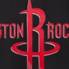 Houston rockets domestic two tone wool and leather jacket black white 4