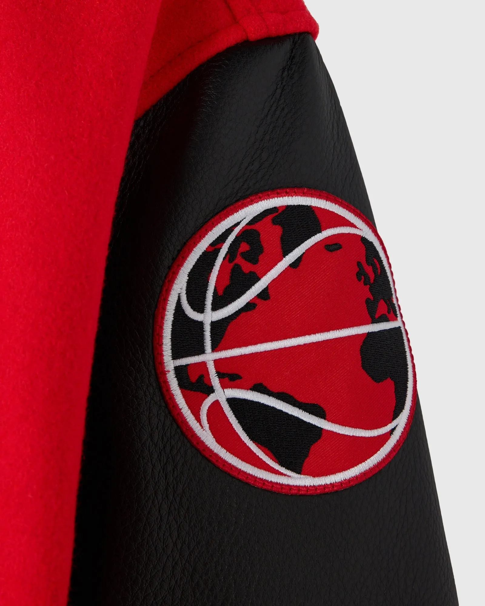 Houston rockets ovo x nba wool leather sleeve logo