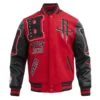 Houston rockets pro standard mashup wool and leather varsity jacket 2