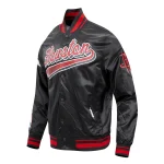 Houston Rockets Script Tail Black Satin Jacket