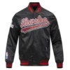 Houston rockets pro standard script tail black satin varsity jacket 2
