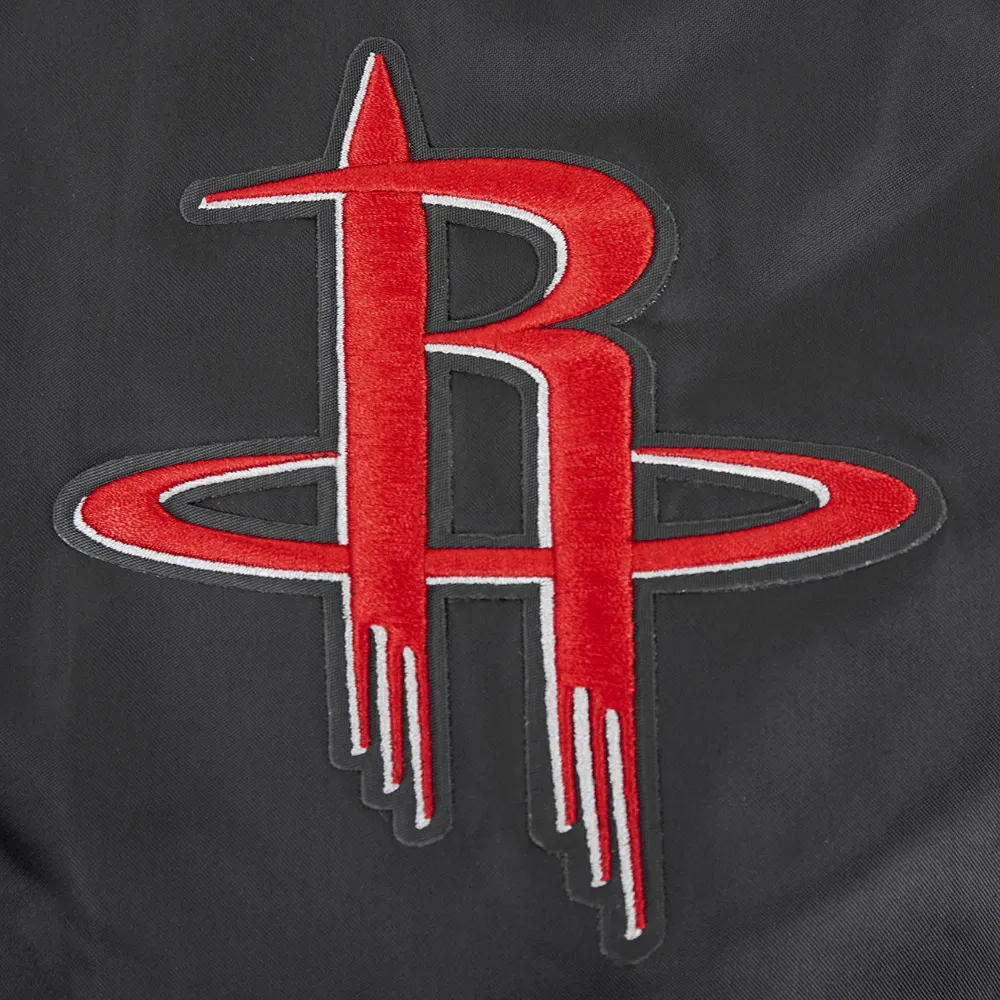 Houston rockets pro standard script tail black satin varsity jacket 6