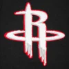 Houston rockets pro standard script tail black wool and leather varsity jacket 5