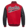 Houston rockets pro standard script tail wool and leather varsity jacket 4
