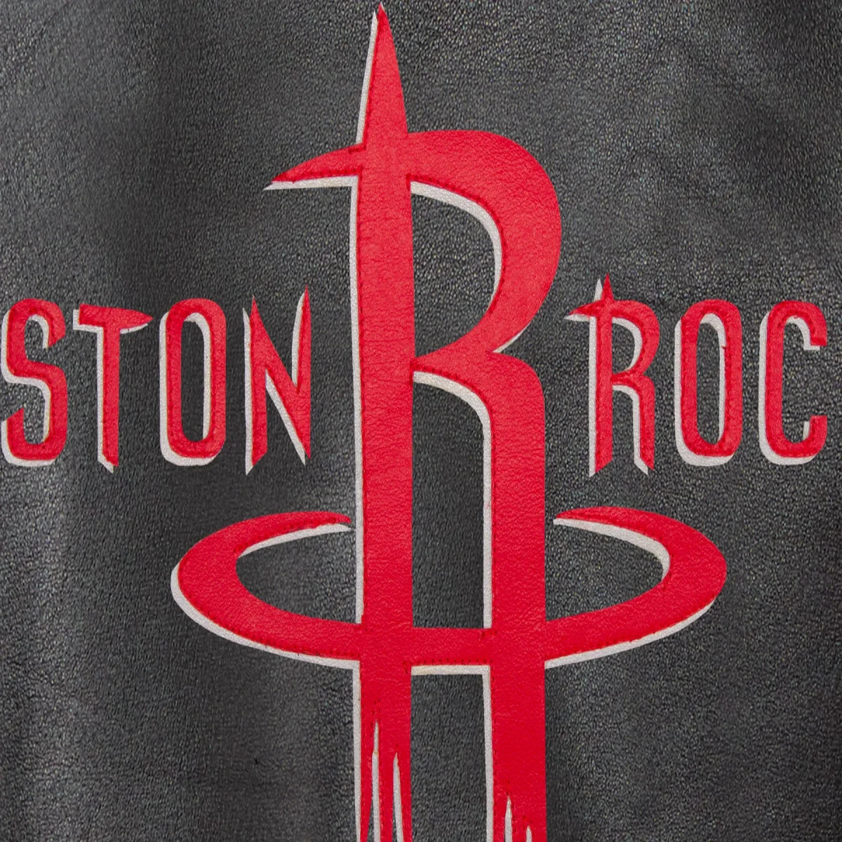 Houston rockets real leather varsity jacket black 4