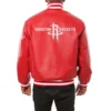 Houston rockets real leather varsity jacket red 2