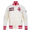 Houston rockets retro classic rib satin jacket