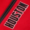 Houston rockets retro classic wool leather varsity jacket red black 8