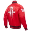 Houston rockets script full snap satin varsity jacket red 5