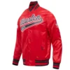 Houston rockets script full snap satin varsity jacket red 6