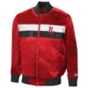 Houston rockets the ambassador satin varsity jacket red 2
