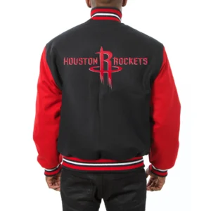 Houston rockets two tone wool varsity jacket navy red 1 1