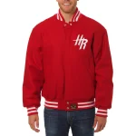 Houston Rockets One Color Red Wool Jacket