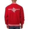 Houston rockets wool varsity jacket red