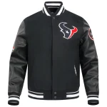 Houston Texans Old English Wool/Leather Jacket