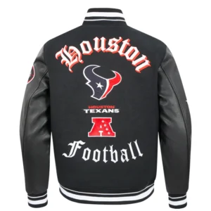 Houston texans classic old english varsity jacket