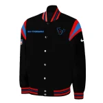 Houston Texans H-Town Black Satin Varsity Jacket