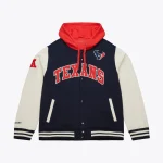 Houston Texans Sideline Navy/Cream Hooded Jacket