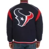 Houston texans teddy navy varsity jacket