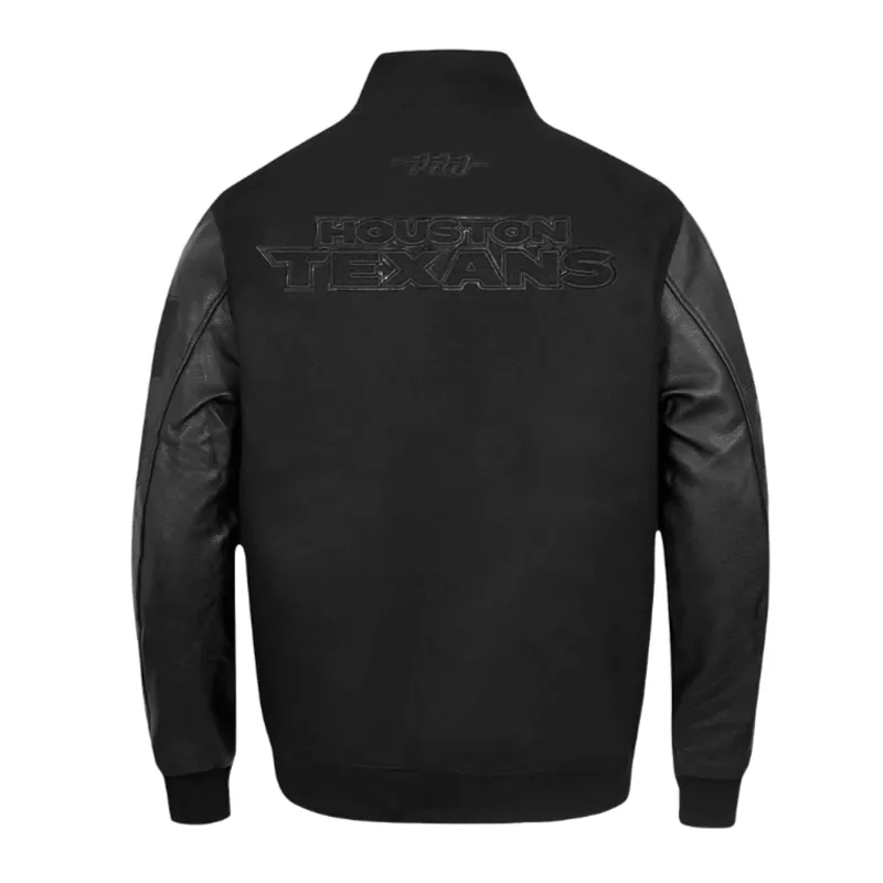 Houston texans triple black wool jacket