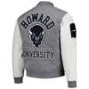 Howard bison graywhite classic wool varsity jacket