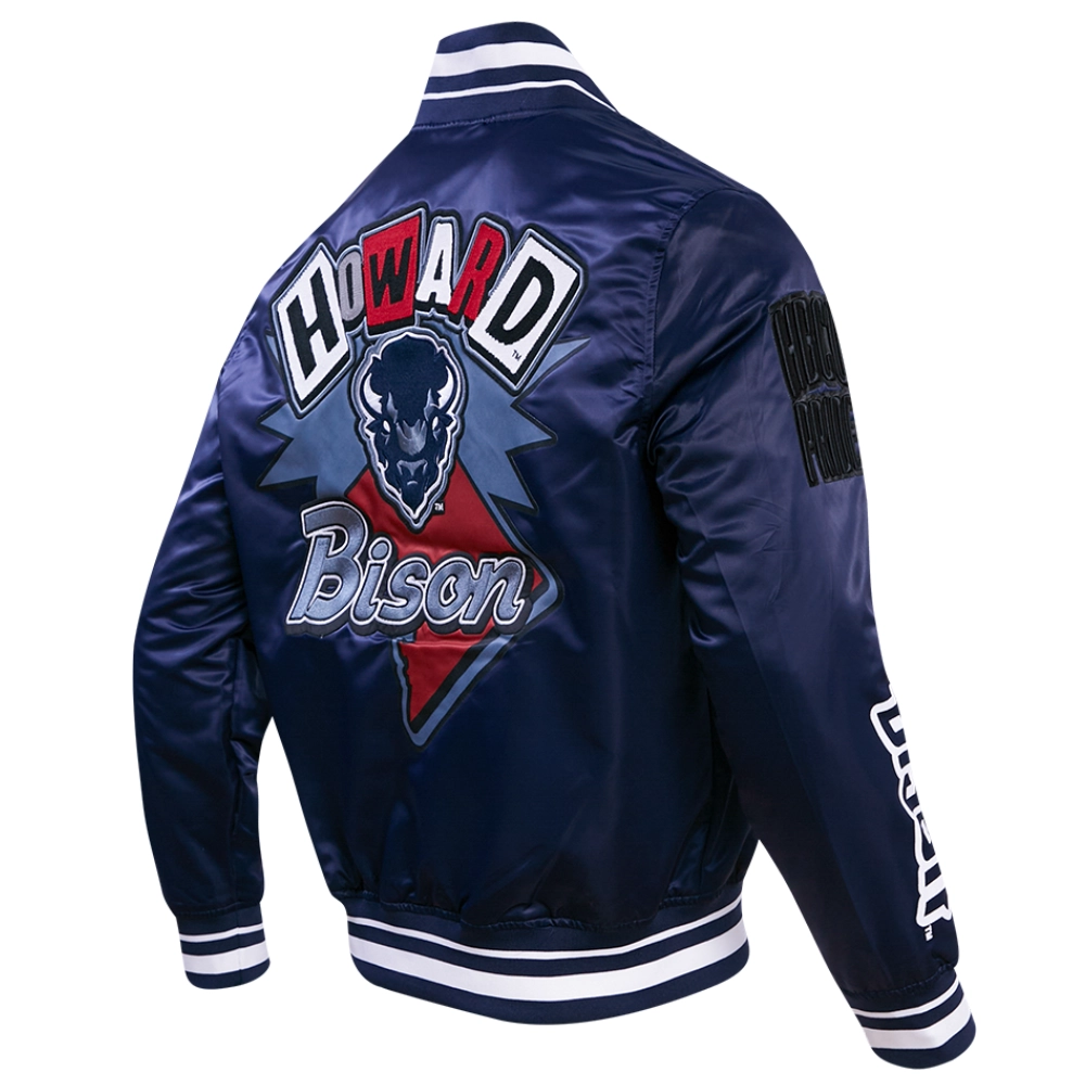 Howard bison homecoming full snap satin jacket