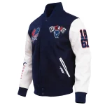 Howard Bison Homecoming Navy Wool/Leather Jacket