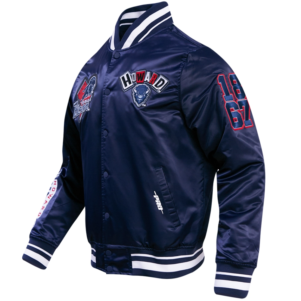 Howard bison homecoming satin varsity jacket