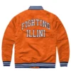 Illinois fighting illini vintage satin varsity jacket orange 1 1