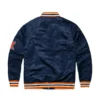 Illinois script college navy satin varsity jacket 2
