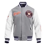 Houston Astros Script Tail Wool/Leather Jacket