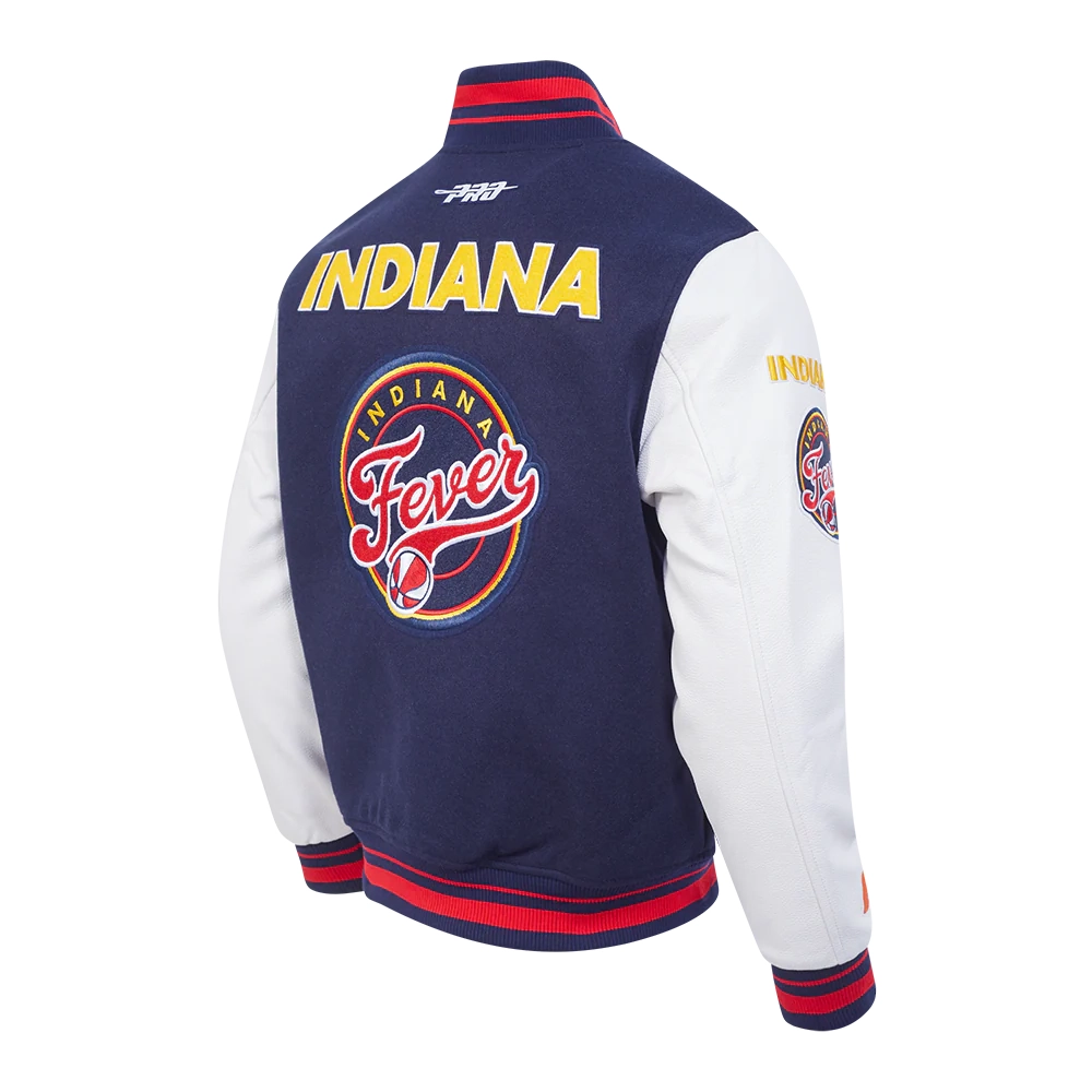 Indiana fever retro classic ribbed varsity jacket