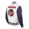 Indiana fever retro classic wool and leather varsity jacket