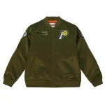 Indiana Pacers Flight Green Satin Jacket