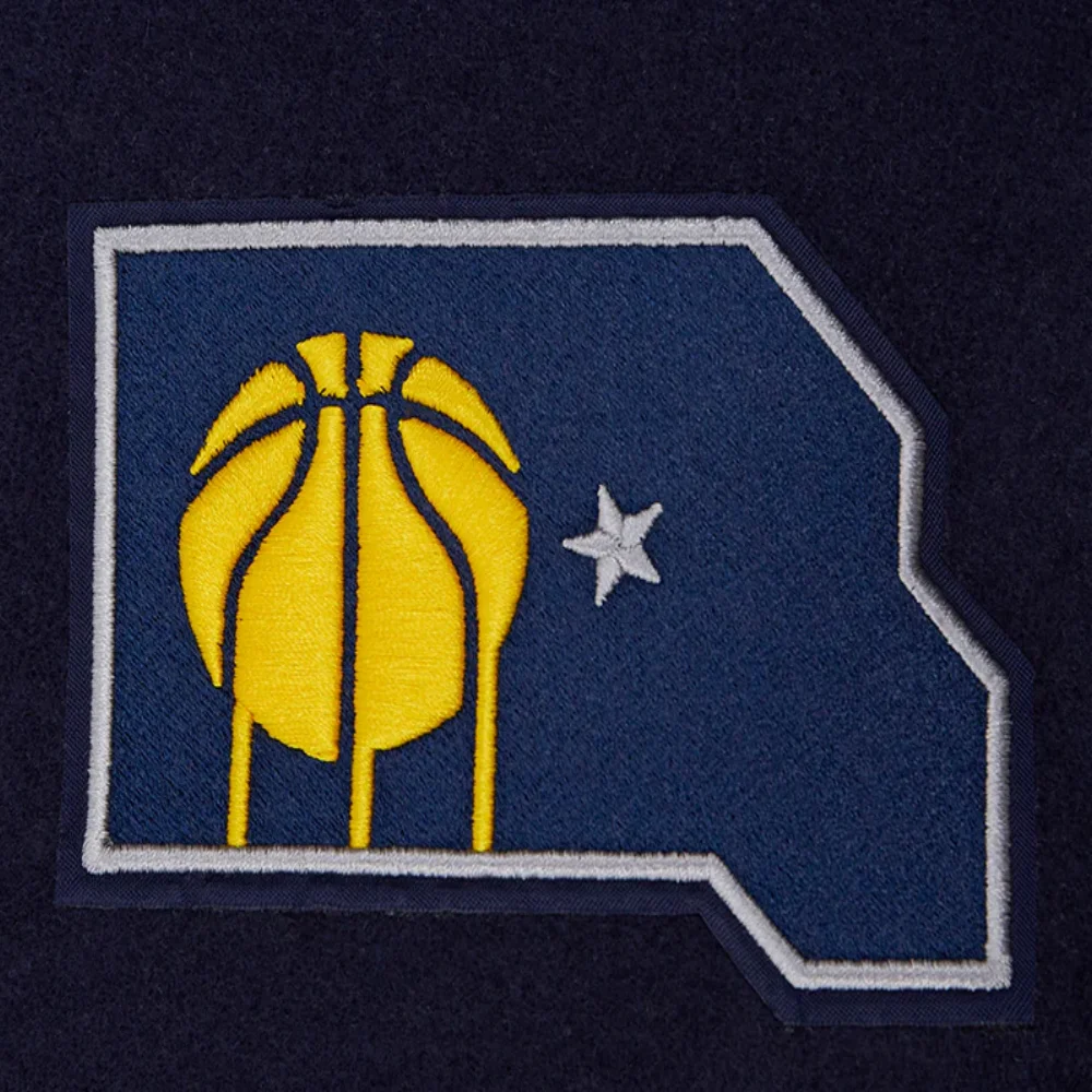 Indiana pacers pro standard mashup wool and leather varsity jacket 5