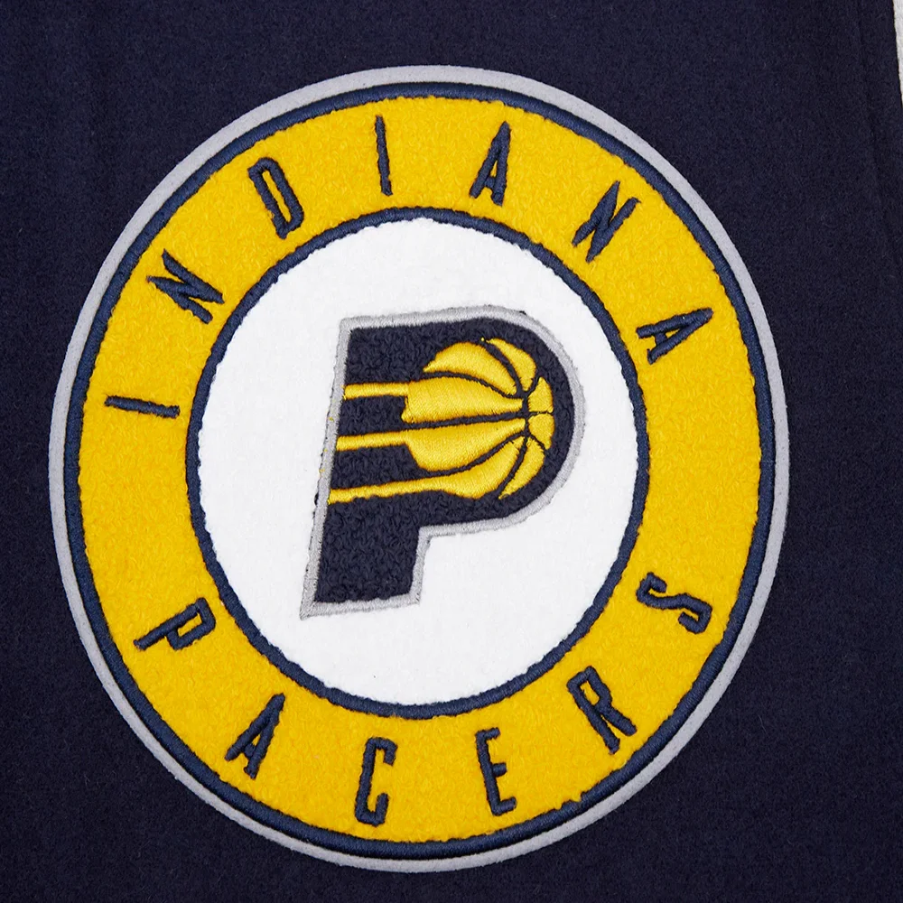 Indiana pacers pro standard mashup wool and leather varsity jacket 6