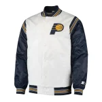 Indiana Pacers Renegade White/Navy Satin Jacket