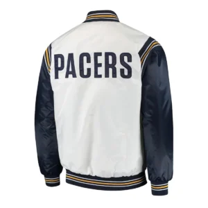 Indiana pacers renegade white navy jacket
