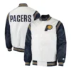 Indiana pacers renegade white satin jacket