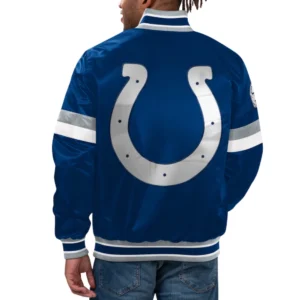 Indianapolis colts home game satin varsity jacket blue
