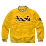 Iowa Hawkeyes Script Vintage Yellow Satin Jacket