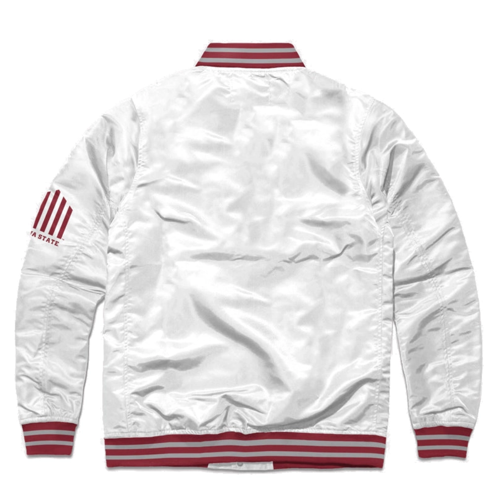 Iowa state ames arch varsity satin varsity jacket white 1 1