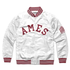 Iowa state ames arch varsity satin varsity jacket white 1
