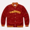 Iowa state cyclones script burgundy satin varsity jacket 1