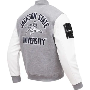 Jackson state tigers classic wool leather jacket