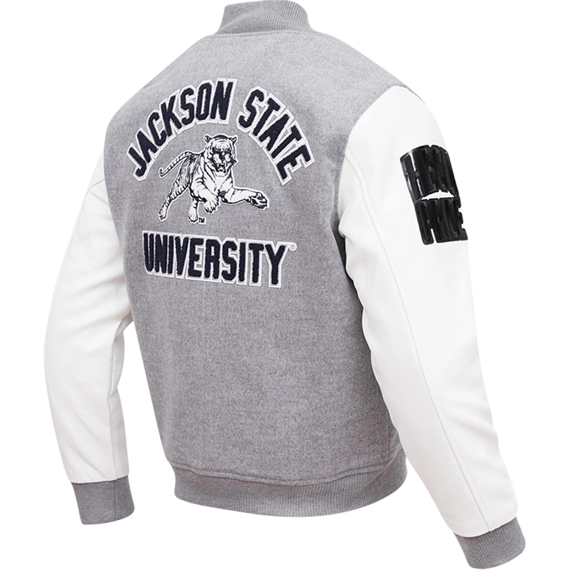 Jackson state tigers classic wool leather jacket