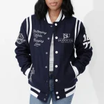 Jackson State Tigers Collegiate Luxe Navy Wool Jacket