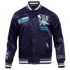 Jackson state university pro standard full snap satin varsity jacket 1