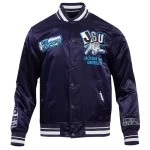 Jackson State Tigers Homecoming Navy Satin Jacket