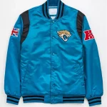Jacksonville Jaguars Vintage Full-Snap Blue Satin Jacket